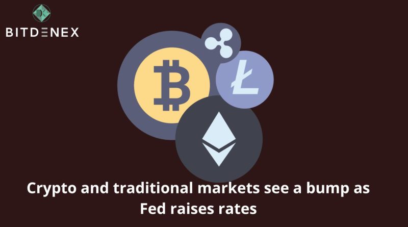 Crypto and traditional markets see a bump as Fed raises rate