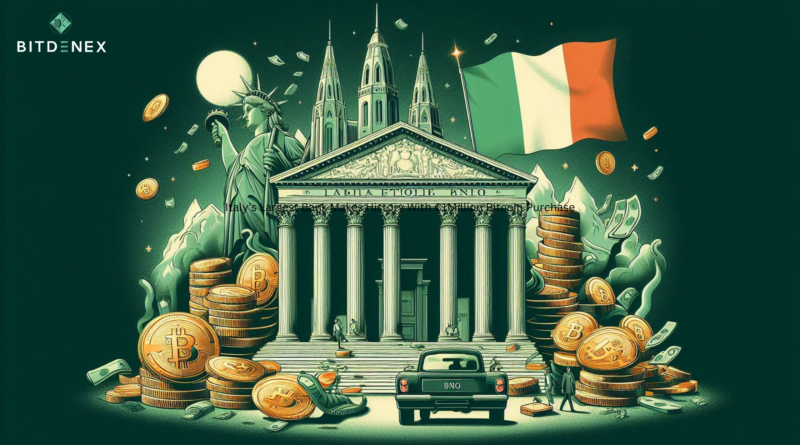 Italy’s Largest Bank Makes History With €1Million Bitcoin Purchase